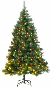 vidaXL Árvore de Natal artificial articulada c/ 300 luzes LED 210 cm