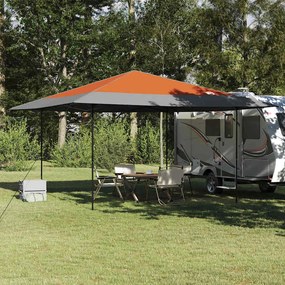 vidaXL Tenda de Toldo Laranja 400 x 400 x 227 / 236 / 245 cm Tecido Oxford