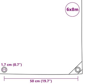 Lona 650 g/m² 6x8 m verde