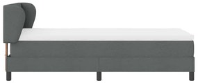 Cama Box com Colchão vidaXL em Cinza Escuro, 90x190 cm, Tecido
