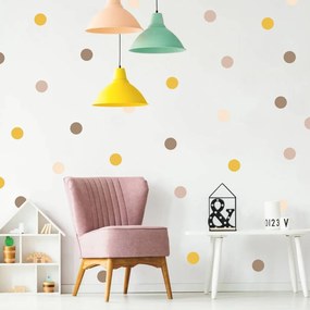 Bolas em tons de creme para o quarto - autocolantes de parede