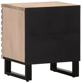 Mesa cabeceira 40x34x46 cm madeira mangueira branqueada maciça