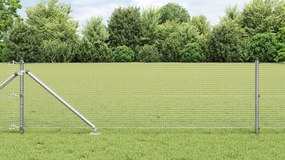 Cerca de Arame Soldado com 13 Postes de Estaca 0.5x100 m Aço Galvaniza