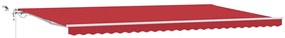 Toldo Retrátil Automático com LED Vermelho 600x300 cm