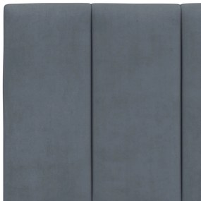 Estrutura de cama sem colchão 200x200 cm veludo cinzento-escuro