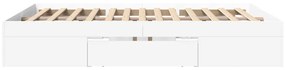 Estrutura de cama 150x200 cm derivados de madeira branco