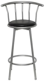Bancos de bar 2 pcs couro artificial preto