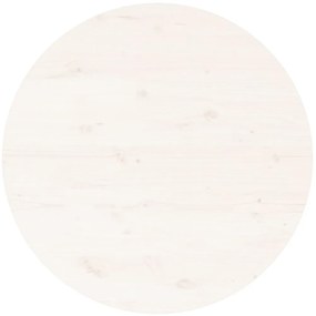 Mesa de centro Ø 55x45 cm madeira de pinho maciça branco