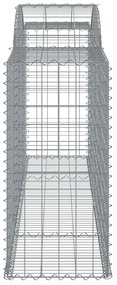 Cestos gabião arqueados 4pcs 300x50x100/120cm ferro galvanizado