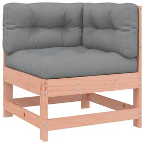 8 pcs conj. lounge jardim c/ almofadões madeira douglas maciça