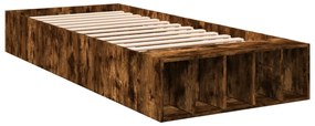 Estrutura cama 90x190 cm derivados de madeira carvalho fumado