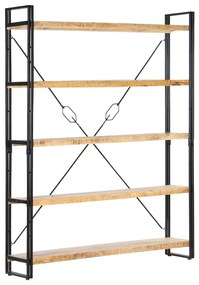 vidaXL Estante com 5 prateleiras 140x30x180cm madeira mangueira maciça