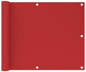Tela de varanda 75x300 cm PEAD vermelho