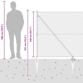 Cerca Hexagonal Cinza 1,4x50 m Aço