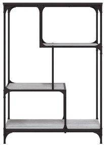 Estante 81x36x115 cm derivados de madeira e aço cinzento sonoma