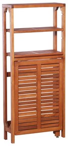 3 pcs conjunto de bistrô dobrável madeira de acácia maciça