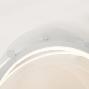Candeeiro de teto moderno branco com LED e dimmer - Rondas Moderno