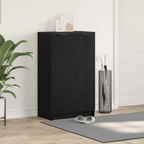 vidaXL Armário para sapatos com porta Carvalho preto 59 x 35 x 100 cm