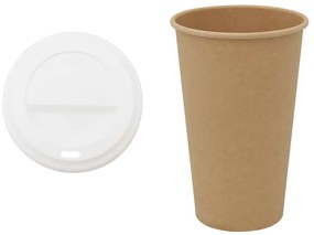 Copos de café de papel com tampas 1000 pcs 16oz 400ml