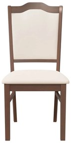 Cadeiras de jantar com almofadões 2 pcs madeira maciça castanho