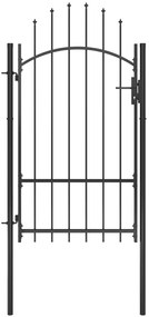 Portão de jardim 1x2,2 m aço preto