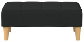 Apoio de pés 77x55x31 cm tecido preto