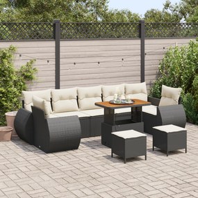 Conjunto de Sofá de Jardim de 10 Peças com Almofadas Rattan Sintético