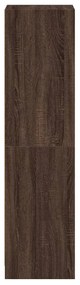 Aparador alto c/ porta de vidro 35x37x142 cm carvalho castanho