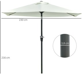 Chapéu de Sol de Jardim Ø230x216 cm Chapéu de Sol de Terraço com Teto