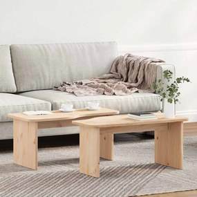 Mesa de centro 2 pcs Natural 100 x 69 x 35.5 cm
