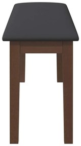 Banco 110 cm madeira seringueira maciça castanho