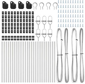 Postes de Cerca 26 pcs Ø32 mm 120 cm em Aço Galvanizado