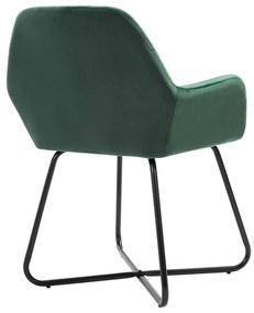 Cadeiras de jantar 2 pcs veludo verde