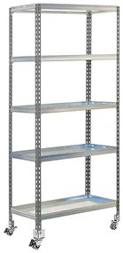 Estante Jardim SIMONGARDEN CLICK MOB. 5/400 CINZENTA/GALVANIZADAVANIZADA Jardim, Casa, Escritório, Garagem, Oficina Capacidade 75 Kg Dimensões 1875x90