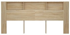 Armário de cabeceira 220x18,5x104,5 cm carvalho sonoma