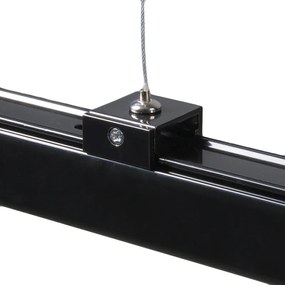 Suspensão para calha trifásica preta Moderno