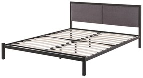 Cama de casal em metal preto 160 x 200 cm CLAMART Beliani