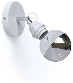 Fermaluce Metallo 90° con portalampada filettato E27 punto luce in metallo orientabile