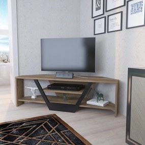 Móvel TV Sares – Nogueira/Preto – 120x35x36,8 cm
