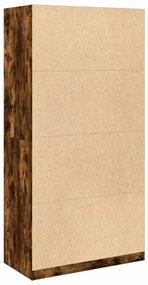 Roupeiro 100x50x200 cm derivados de madeira carvalho fumado