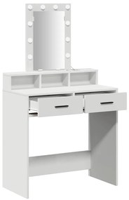 Mesa de Maquilhagem com Luzes LED Brancas 79x41x140 cm