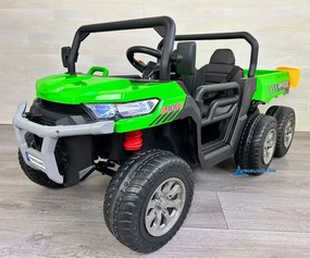 Carro elétrico para crianças Todo terreno Pick-up Racing 24V 2.4G, Rodas Borracha, Assento Couro sintético Verde