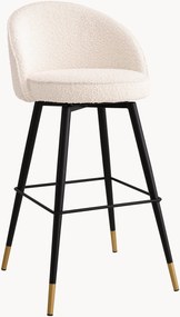 Cadeiras de bar em bouclé Cooper, conjunto de 2