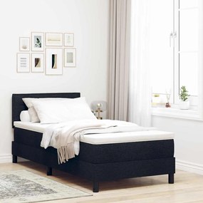 vidaXL Cama Box Spring com Colchão Preta 80x200 cm Tecido