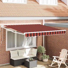 vidaXL Toldo Retrátil Automático Laranja e Castanho 300x250 cm