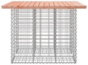 Banco jardim design gabião 100x102x72 cm madeira douglas maciça