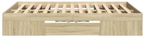 Estrutura cama s/ colchão derivados de madeira carvalho sonoma
