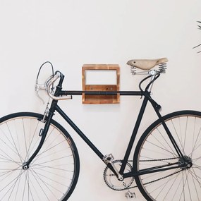 Suporte parede p/ bicicletas 35x25x25 cm acácia maciça