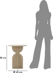 MESA DE CENTRO DUNE Ø 45X58CM CREME