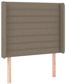 Cama box spring colchão/LED 100x200cm tecido cinza-acastanhado